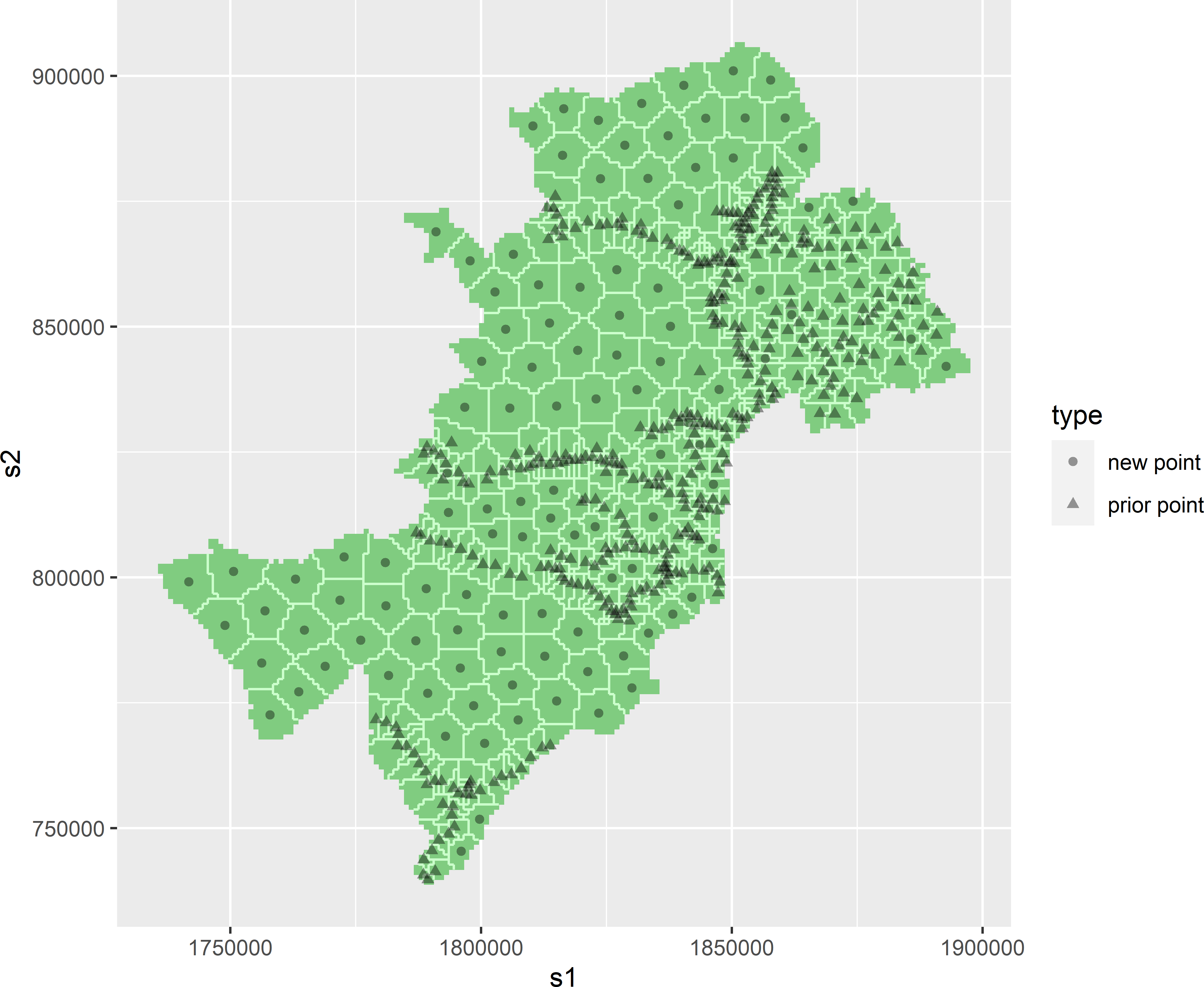 Spatial infill sample of 100 points from West-Amhara.